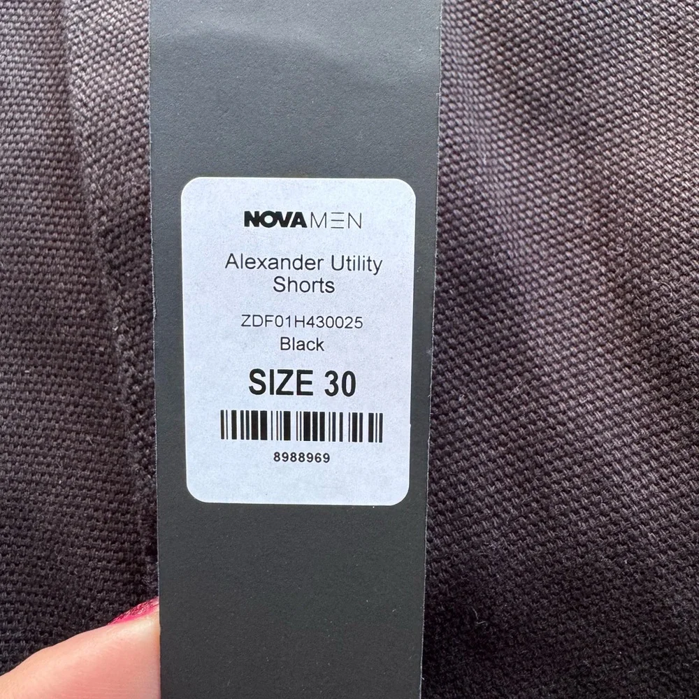 Fashion Nova Men’s Black Cargo Jean Shorts with Utility Pockets New